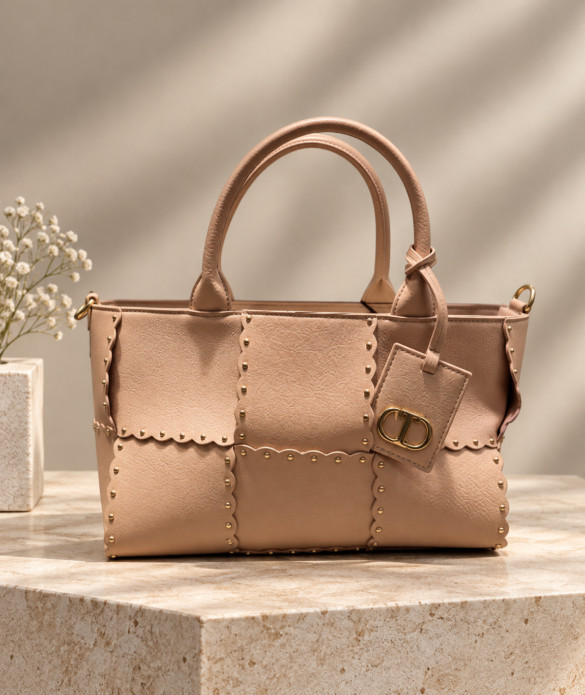 Sac Lucky avec feston et clous