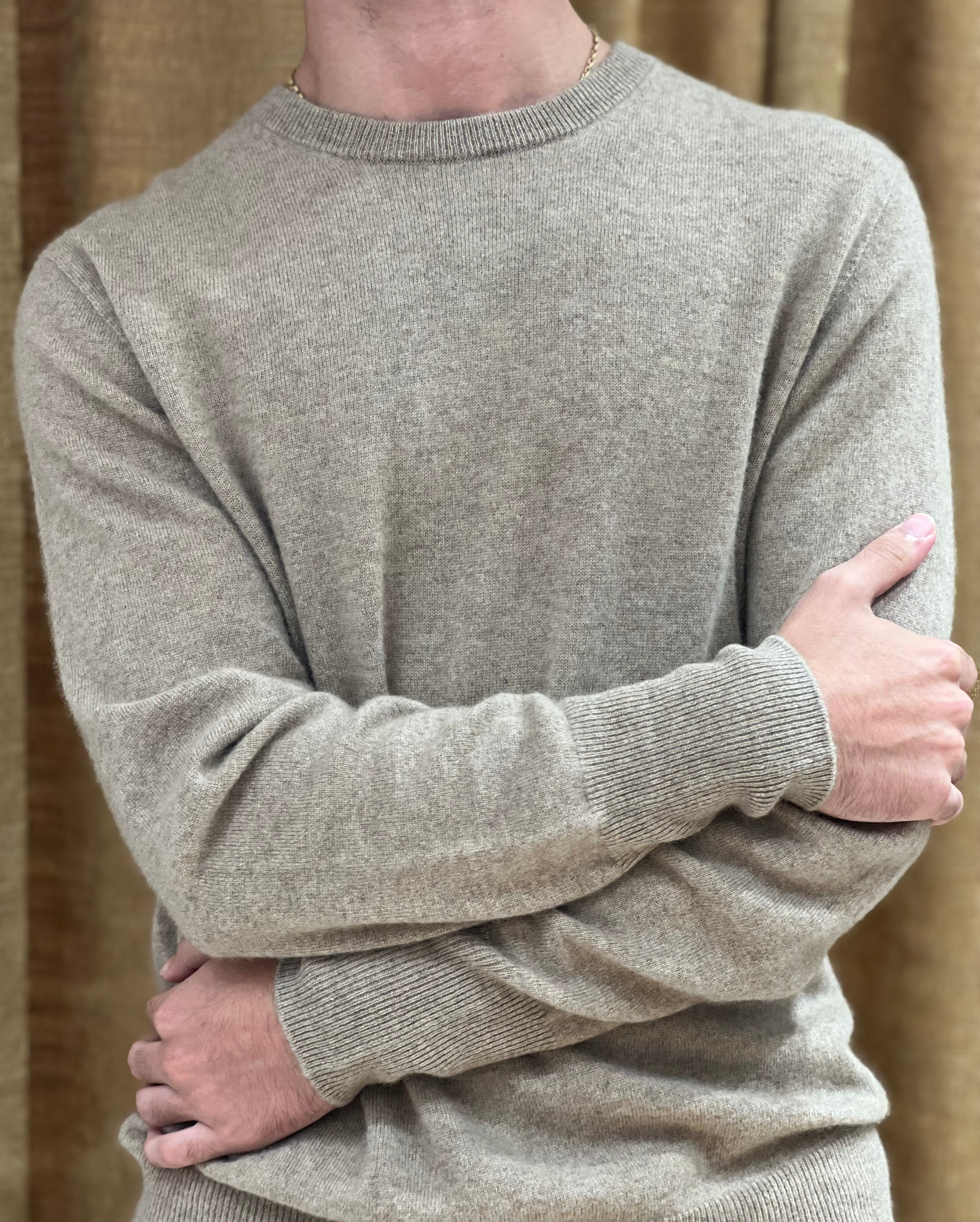 Pull beige hommes
