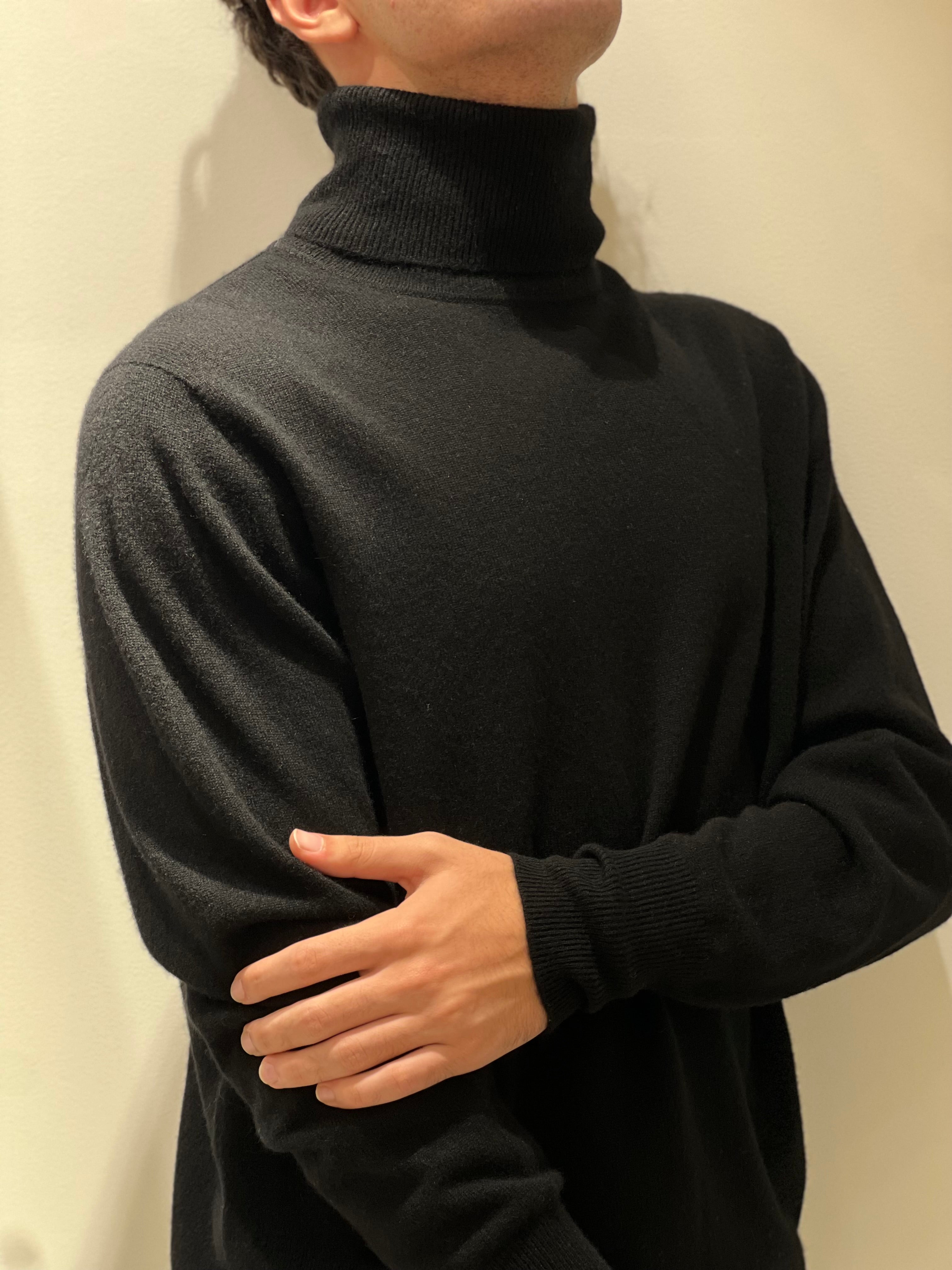 Col roulé noir hommes