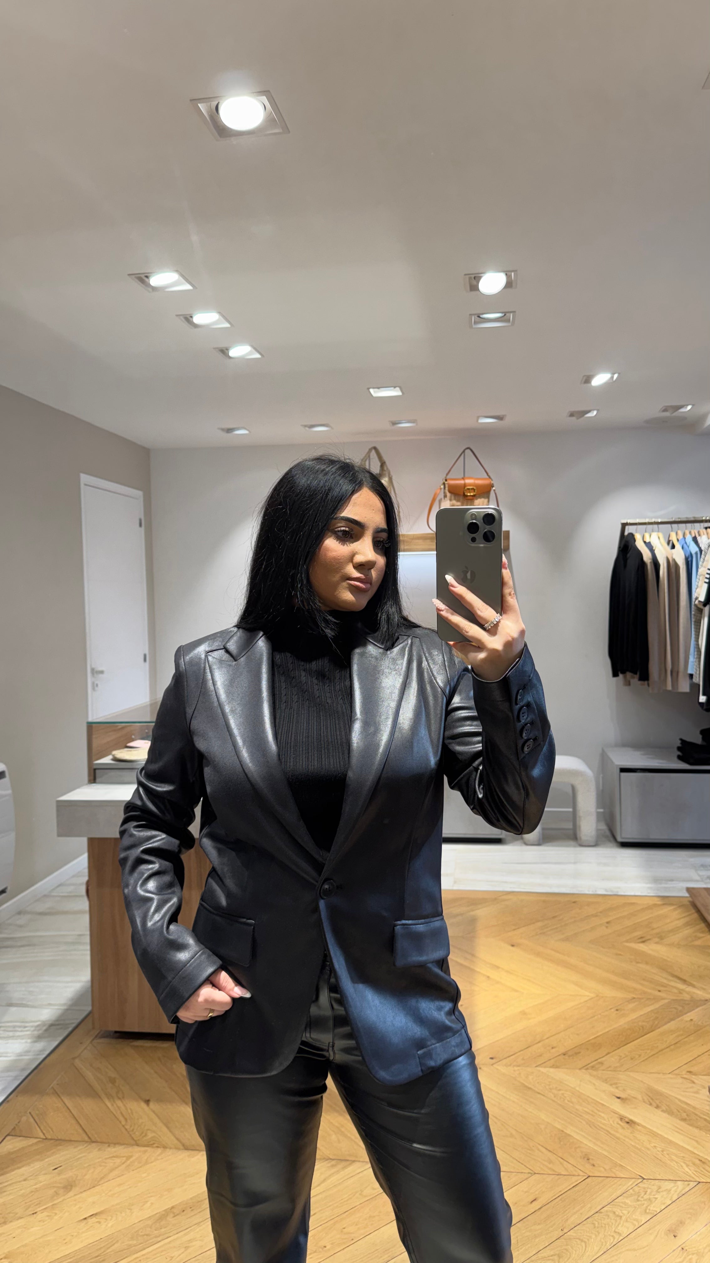 Veste en simili cuir